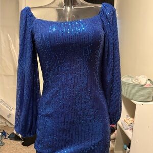 Princess Polly Royal Blue Sequin Mini Dress